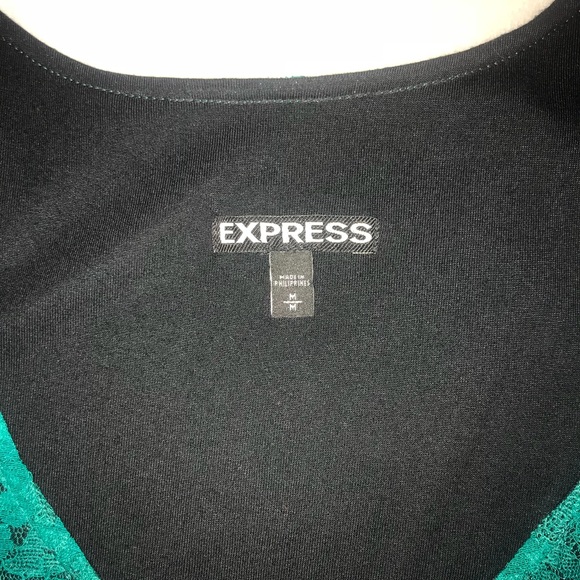 Teal Blue Green Lace Dress - Picture 3 of 4